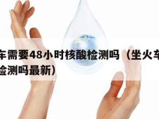坐火车需要48小时核酸检测吗（坐火车需要核酸检测吗最新）