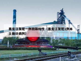 黑龙江发现一例初筛阳性（黑龙江发现1例本土确诊病例）