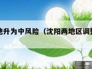 沈阳三地升为中风险（沈阳两地区调整为中风险地区）