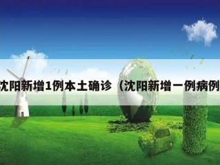 沈阳新增1例本土确诊（沈阳新增一例病例）