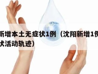 沈阳新增本土无症状1例（沈阳新增1例本土无症状活动轨迹）
