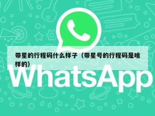 带星的行程码什么样子（带星号的行程码是啥样的）