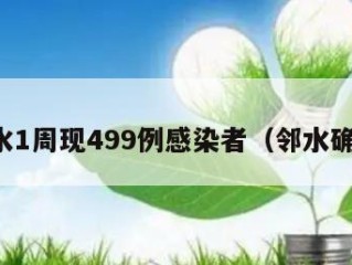 邻水1周现499例感染者（邻水确诊）